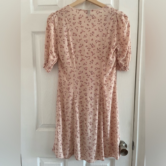 Nobody’s Child Blush Pink Floral Short Sleeve Mini Dress - Picture 3 of 8
